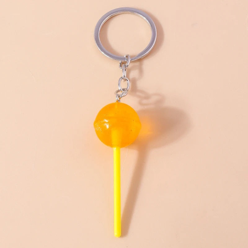 Orange Lollipop Keychain