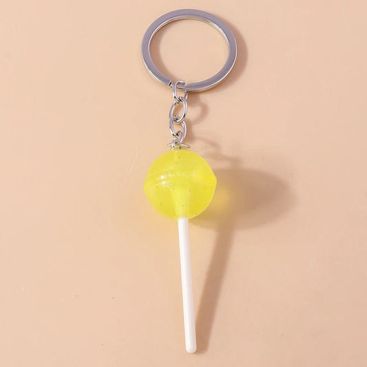 Yellow Lollipop Keychain