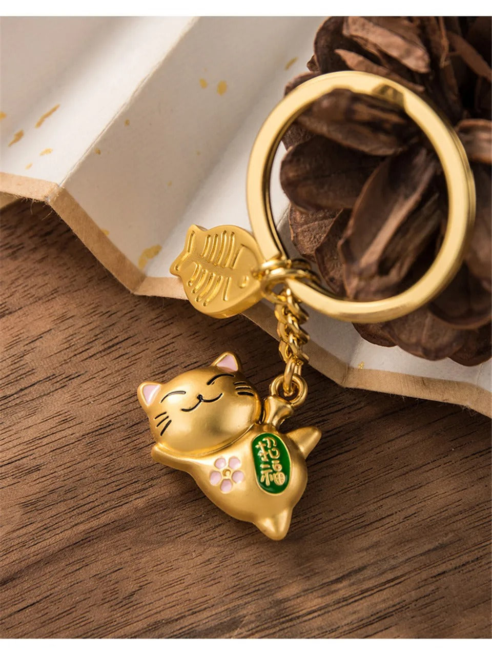 Japanese Lucky Cat Keychain