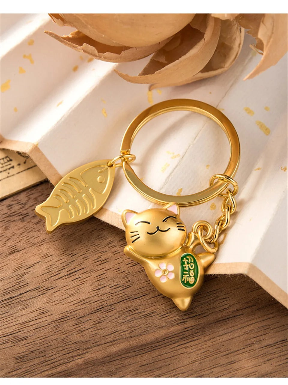 Japanese Lucky Cat Keychain