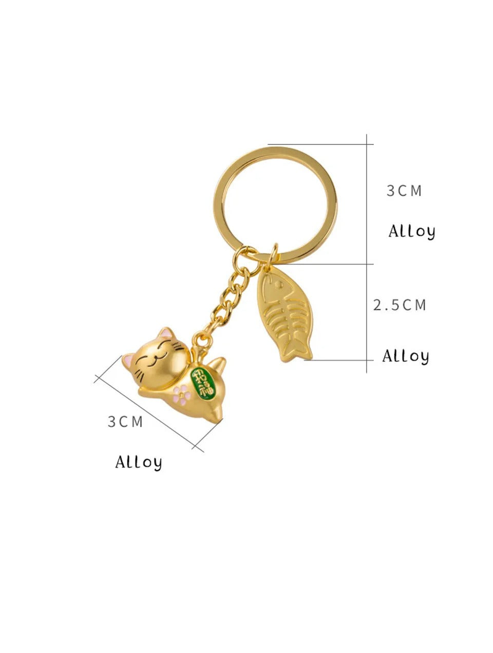 Japanese Lucky Cat Keychain